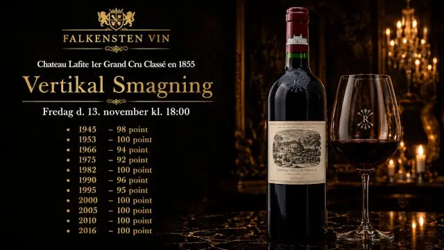 Chateau Lafite Vertikal Smagning hos Falkensten Vin — Falkensten Vin, Frederikssund