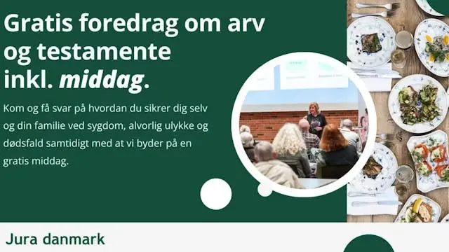 Gratis foredrag om arv, testamente og fremtidsfuldmagter på Café Victoria i Hvidovre 30 November kl. 18:00 — Café Victoria, Hvidovre