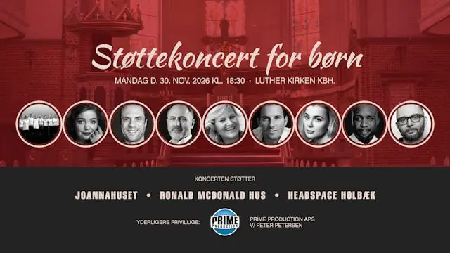 Støttekoncert for børn — Lutherkirken, København
