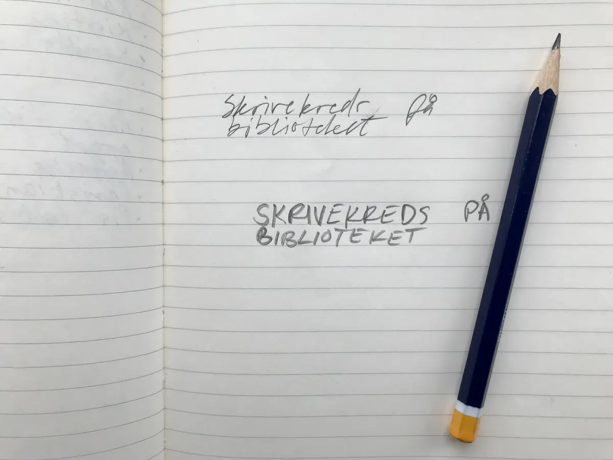 Skrivekreds på biblioteket — Hvidovre Hovedbibliotek, Hvidovre