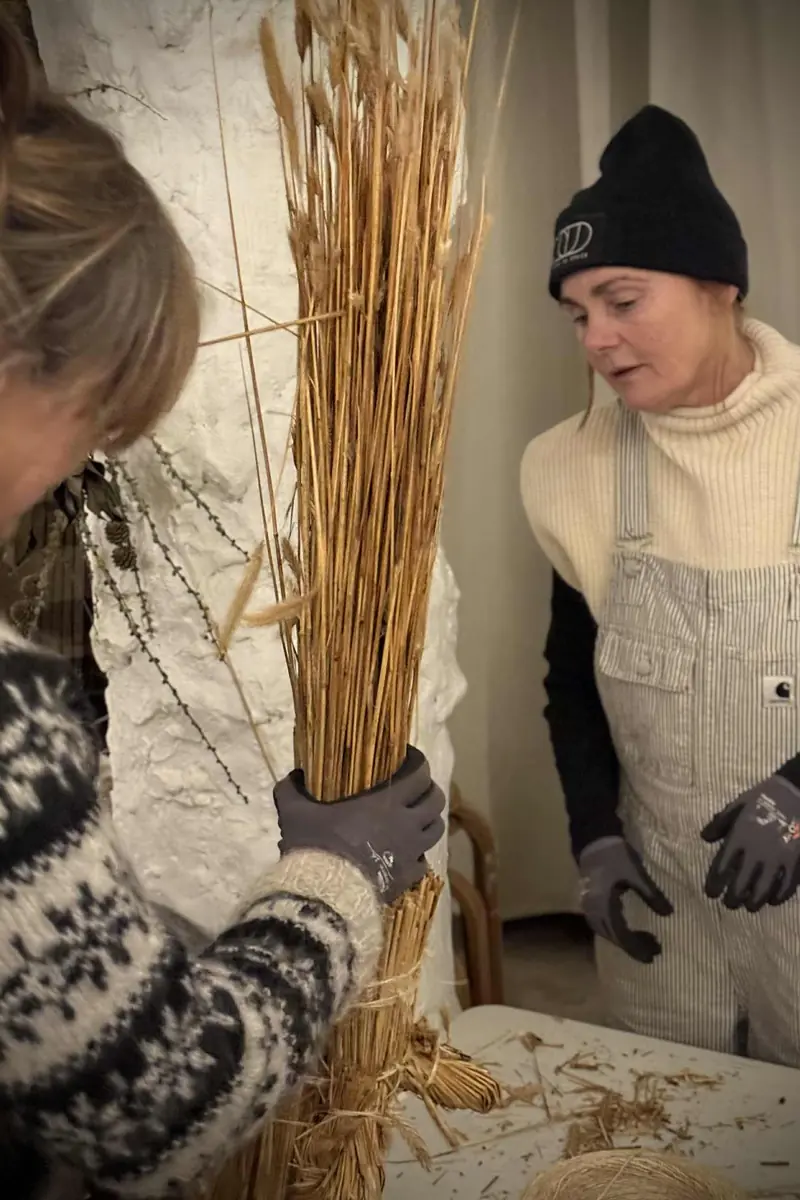 Workshop i velfærds Gris af langhalm — Skibby