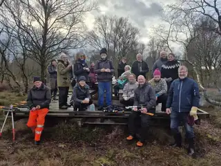 Naturpleje Aaby Mose -afslutning med gløgg og æbleskiver