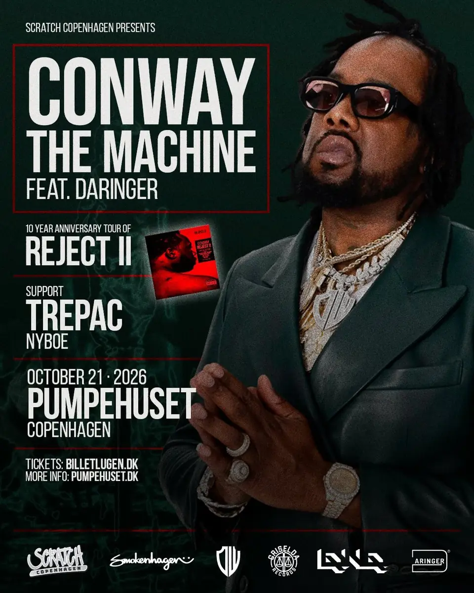 Conway The Machine feat. Daringer (US) + Trepac + Nyboe — Pumpehuset, København