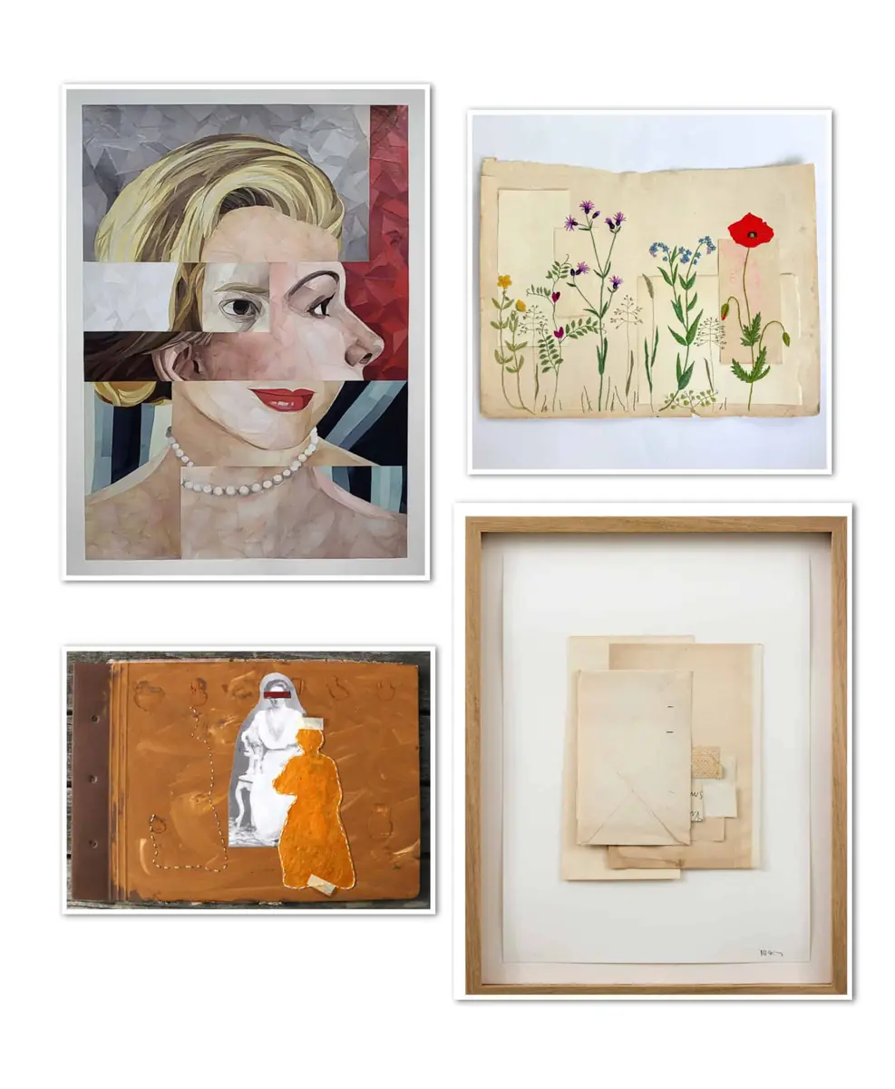STYKKEVIS – COLLAGE PÅ FIRE MÅDER. Udstilling. — Kulturstedet Lindegaarden, Kgs. Lyngby