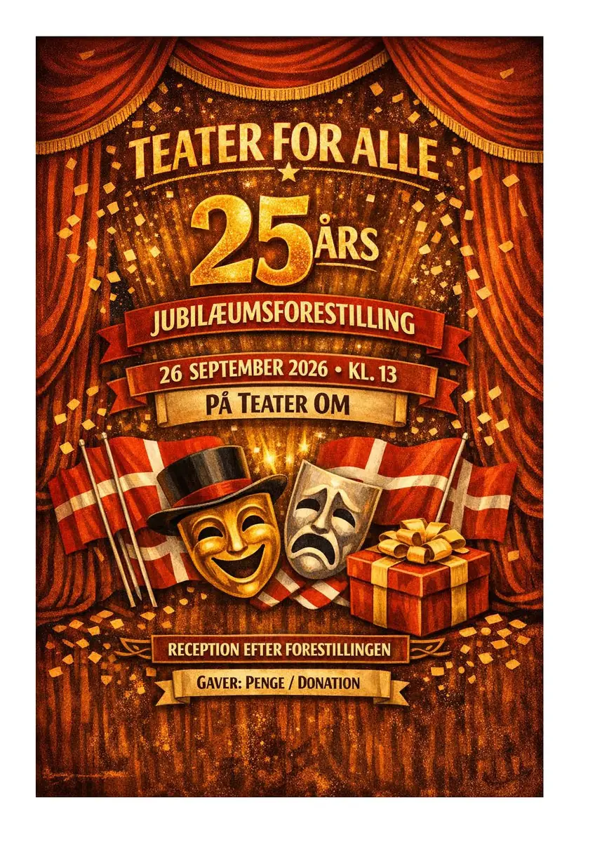 Teater for alle - 25 års Jubilæums forestilling — Teatret Om, Ringkøbing