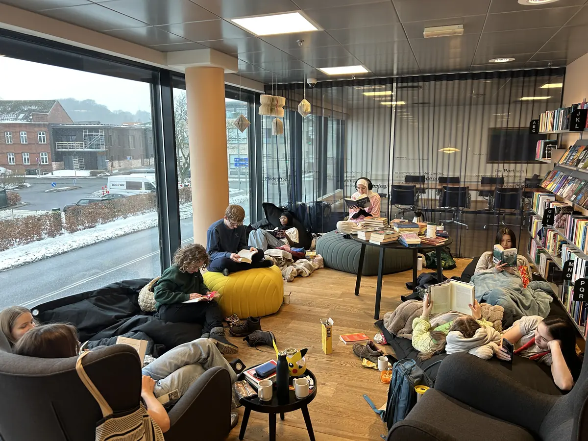 Silent reading party — Kolding Bibliotek, Kolding
