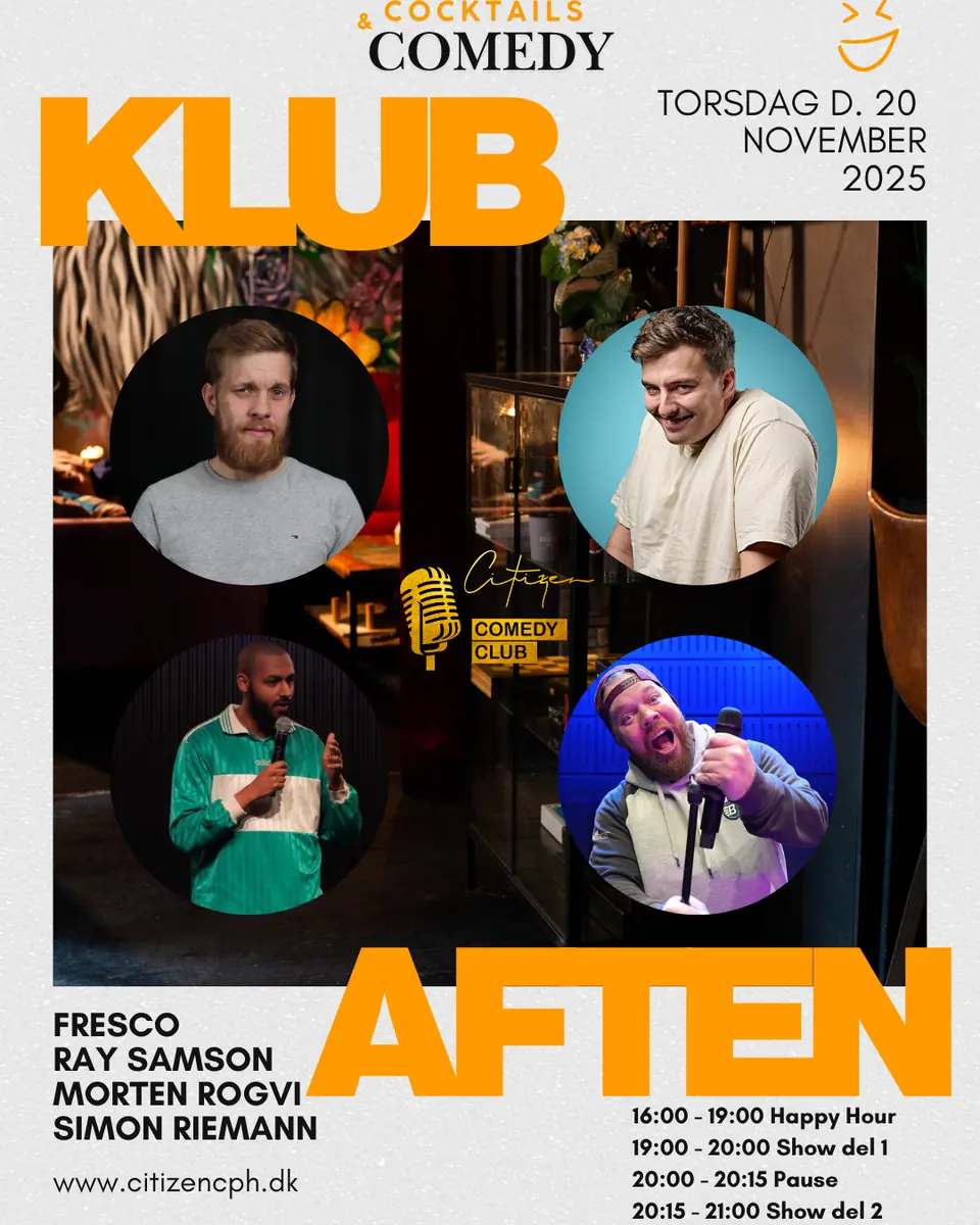 KLUBAFTEN COMEDY — Citizen Comedy Club, København