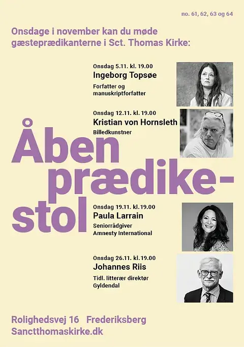 Åben Prædikestol — Sct Thomas Kirke, Frederiksberg