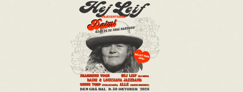 Hej Leif præsenterer: DAIMI – 65 ÅR PÅ DE SKRÅ BRÆDDER — Den Grå Hal, København