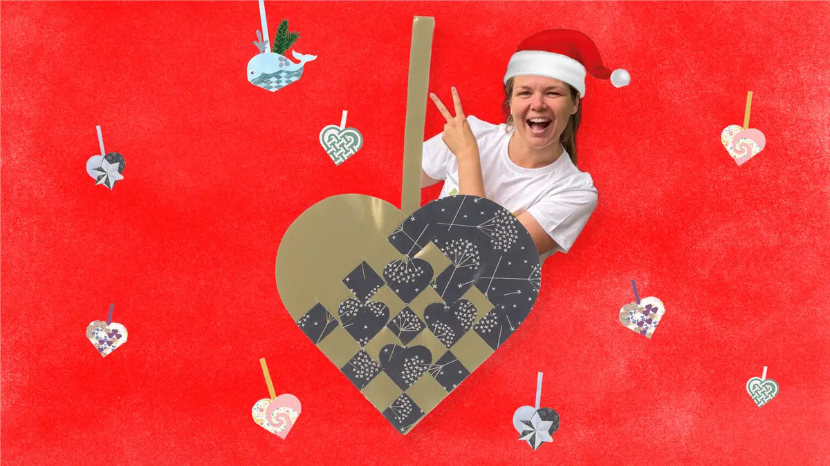Christmas Heart Weaving — Køge Bibliotek, Køge