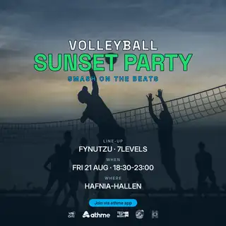 Volleyball Sunset Party: Smash on the Beats