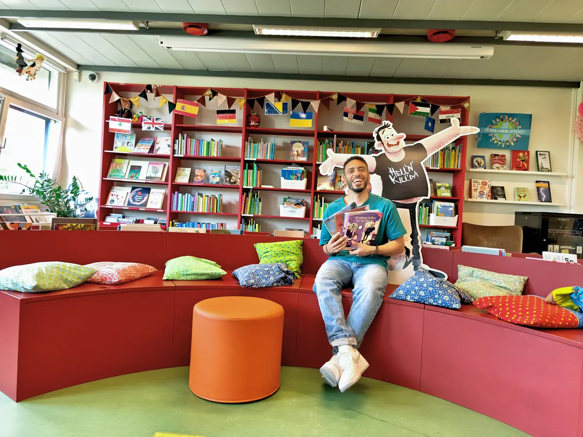 Hamza læser højt — Vollsmose Bibliotek, Odense