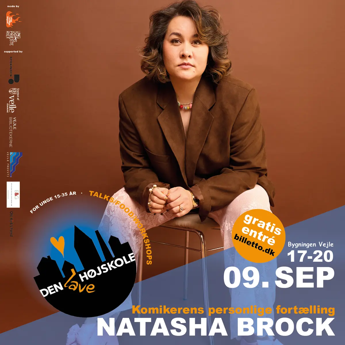 Natasha Brock // Den Lave Højskole — Vejle Bibliotek - Spinderiet, Vejle