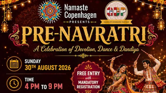 Govinda Pre-Navratri 2026 30th August — Kirkebjerg Skole, København