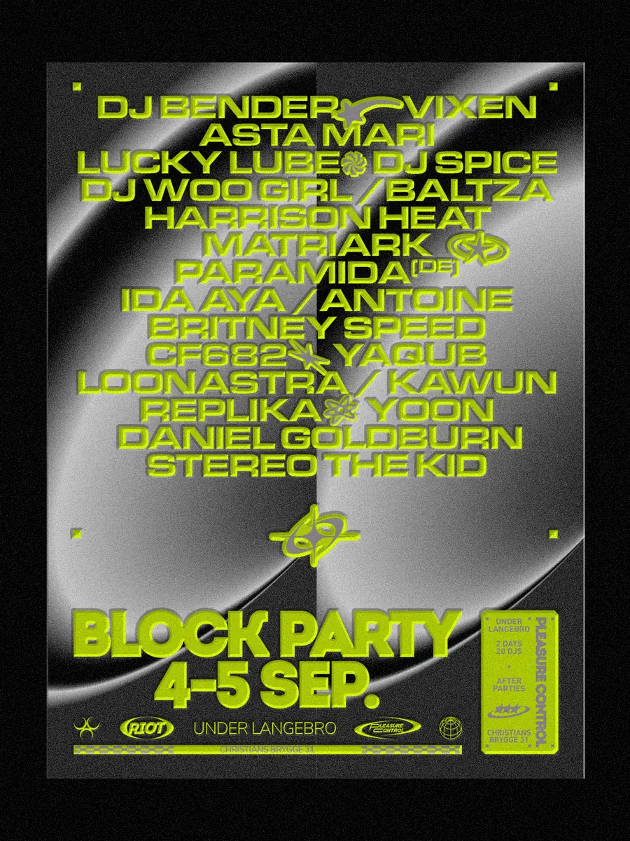 BLOCK PARTY UNDER LANGEBRO — Pylonen - Frizonen Langebro, København