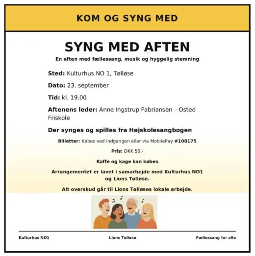 Syng-med-aften med Anne Fabiansen: Kom og syng og støt — Kulturhuset No1, Tølløse