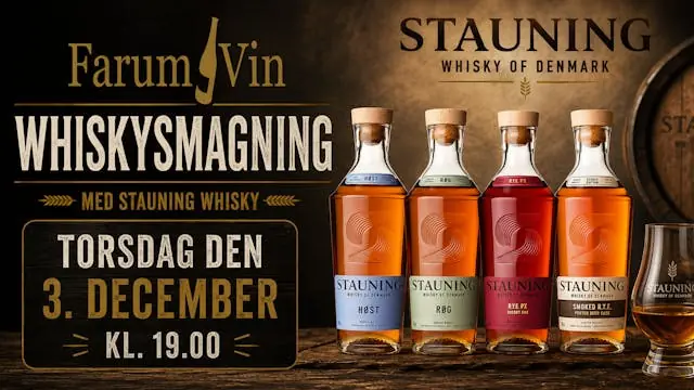 Stauning Whiskysmagning - 3. december kl. 19.00 — Farum Vin, Farum