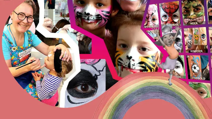 Face Painting in the Children's Library — Vesterbro Bibliotek og Kulturhus, Copenhagen