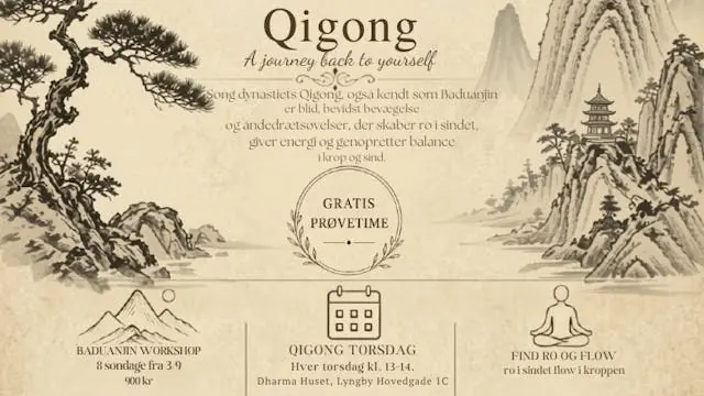 Baduanjin - song dynastiets Qigong — Dharma Yoga Lyngby i Damhuset, Kongens Lyngby
