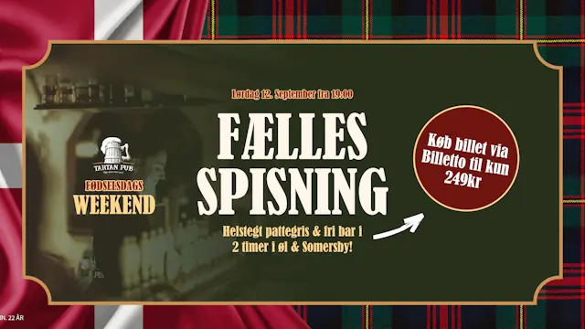 Fællesspisning på Tartan Pub — Tartan Pub, Vejle
