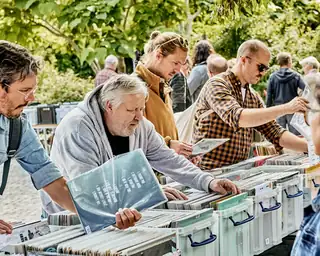 Vinyl Market in the Library Garden