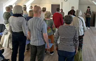 Community Singing at Møn School, Stege