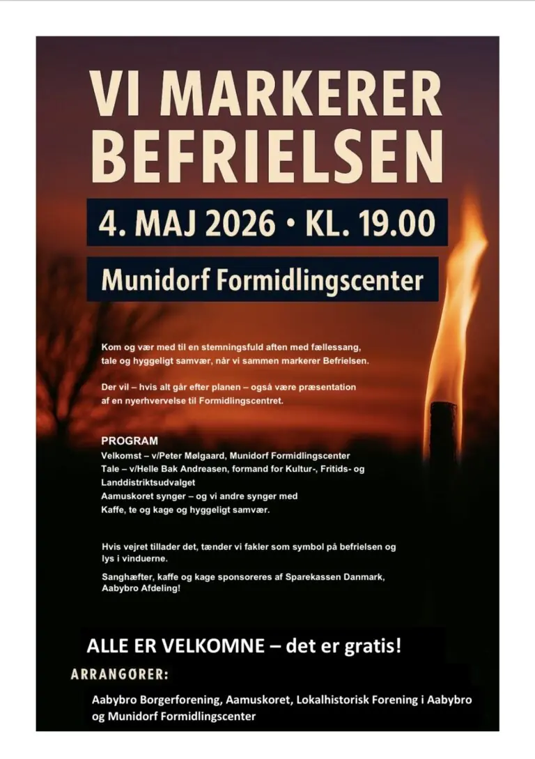 Marking Liberation Day - May 4th at 19:00 · Lokalhistorisk Forening for Aaby Sogn, Aabybro