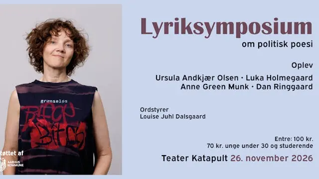 Kan poesien flytte verden? - symposium — Teater Katapult, Aarhus