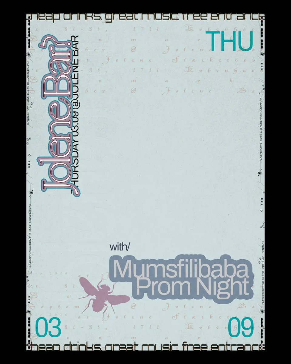 Jolene Bar? with Mumsfilibaba & Prom Night · Jolene, Copenhagen