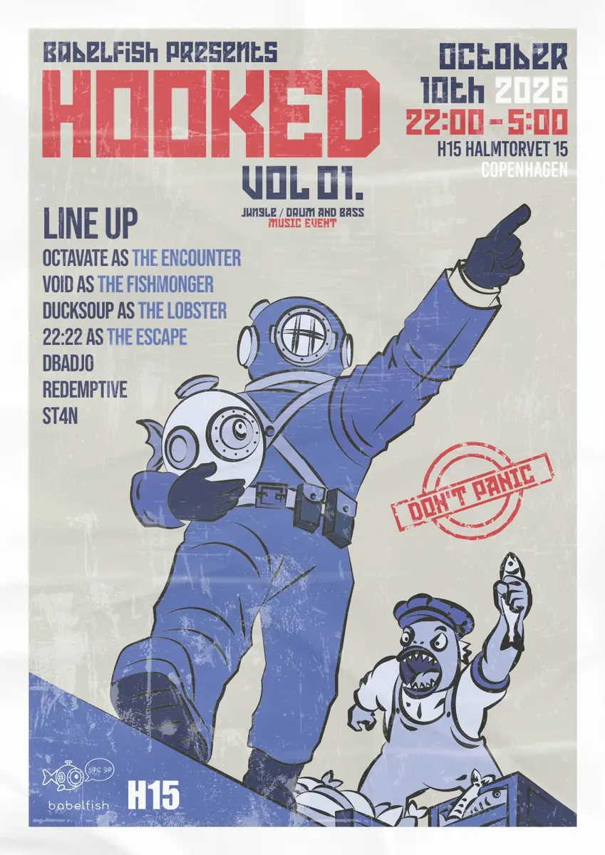 HOOKED Vol. 1: The Brink · H15 Cafeteria, Bar, Studio & Scene, Copenhagen