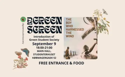 KU Green Student Society presents: "The Boy Who Harnessed the Wind" · Studenterhuset, Copenhagen