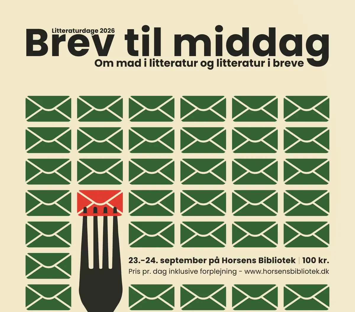 Litteraturdage 2026 dag 2: Et brev i postkassen — Horsens Bibliotek, Horsens