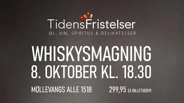 Whisky Tasting with H.J. Hansen · TidensFarver Møllevangs Allé, Aarhus