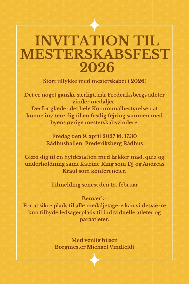 Championship Festival 2026 · Rådhuset, Greve