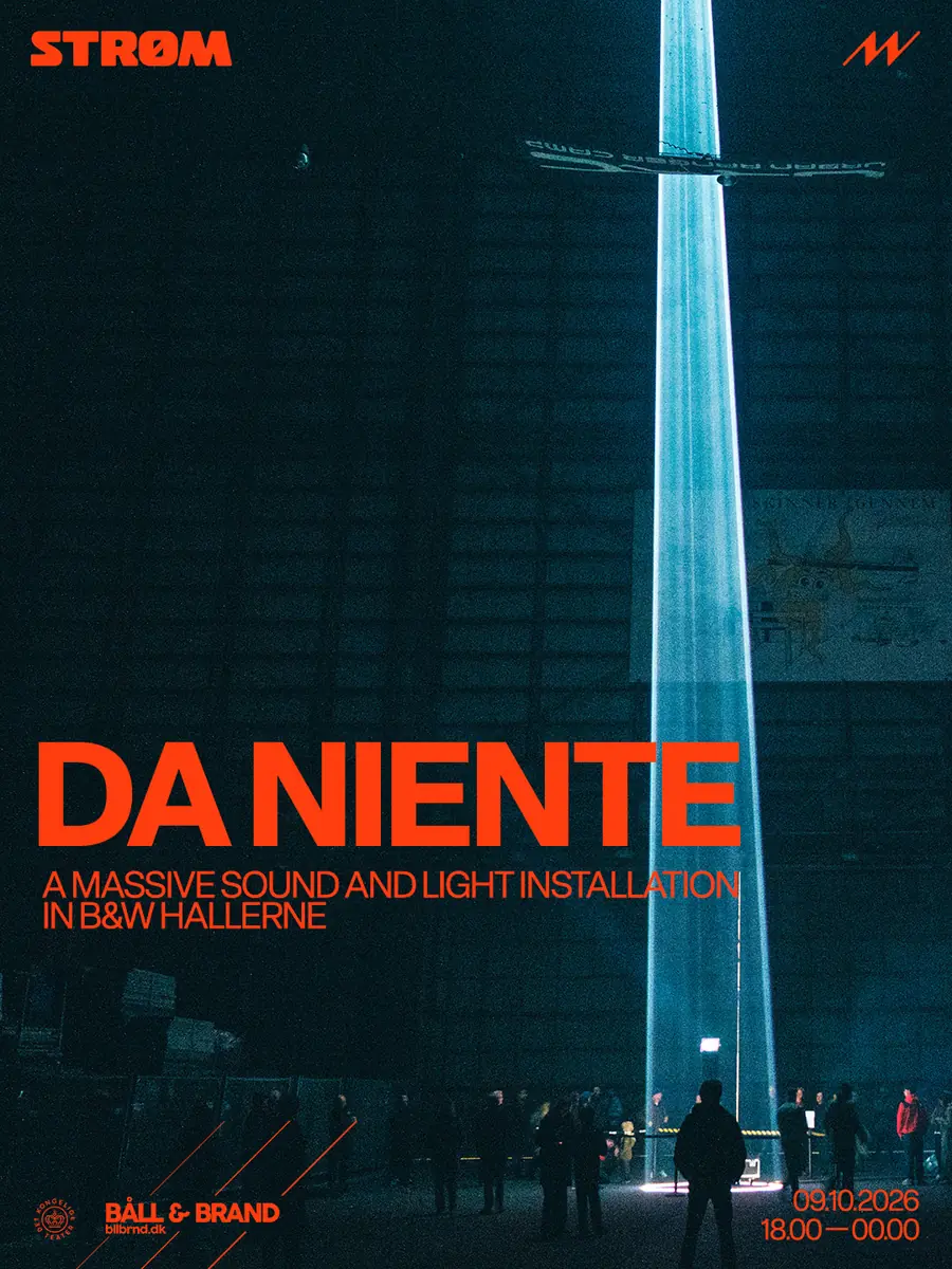 DA NIENTE: A massive sound and light installation in B&W Hallerne — B&W Hallerne, Copenhagen