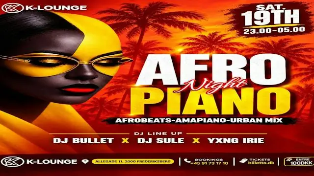 AFROPIANO NIGHT · K-Lounge, Frederiksberg