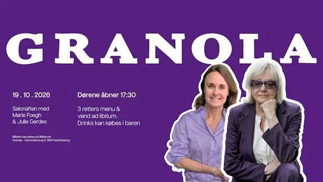 Salon Evening with Marie Foegh and Julie Gerdes · Granola, Copenhagen