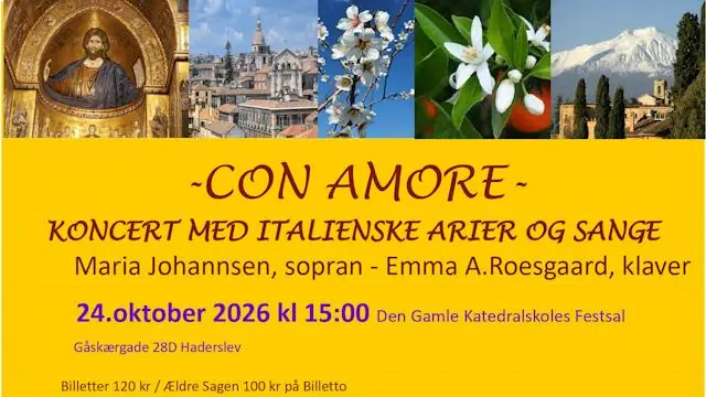 Con amore - Italian Arias and Songs · Festsalen i Den Gamle Katedralskole/Musikskolen, Haderslev