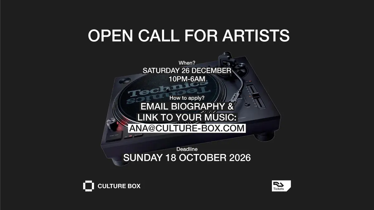 Open Call For Artists · Culture Box, Copenhagen