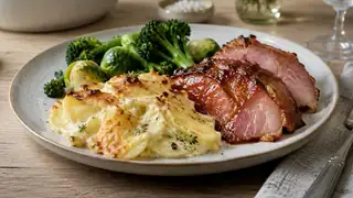Community Meal: Glazed Ham with Creamed Potatoes