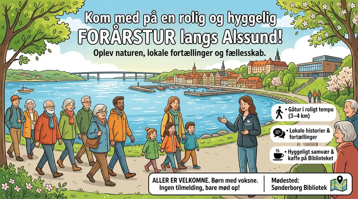 Spring walk at Alssund - guided walk and coffee · Biblioteket Sønderborg, Sønderborg