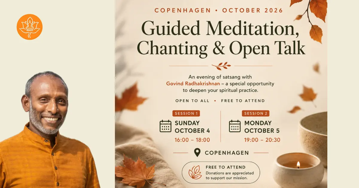 Satsang in Copenhagen - Guided Meditation, Chanting & Open Talk - Oct 4 & 5 · Santhi Yoga, Herning, Herning