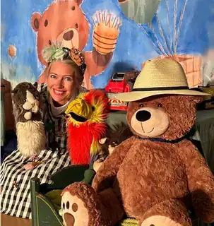 Tulle and Skralle at Bamse's Birthday