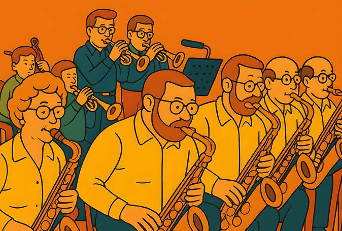 A String Of Pearls - Dansk bigbandjazz i 100 år — Hadsten Bibliotek, Hadsten