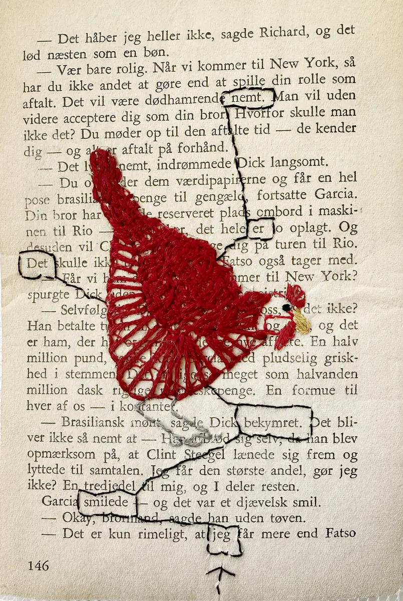 Workshop: Embroidery on Book Pages for Everyone · Kalundborg Bibliotek og Borgerservice, Kalundborg