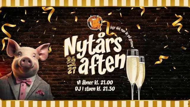 New Year's Eve at Den Glade Gris · Den Glade Gris, Copenhagen