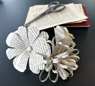 Sustainability Day: Paper Flowers from Old Books