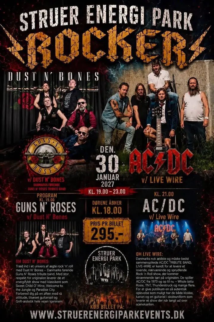 Struer Energi Park Rocker - Guns N' Roses v/ Dust N' Bones & AC/DC v/ Live-Wire · Struer Energi Park, Struer