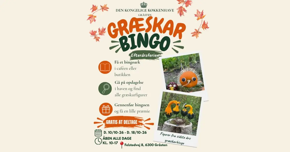 Pumpkin Bingo in the Autumn Holiday · Den Kongelige Køkkenhave ved Gråsten Slot, Gråsten