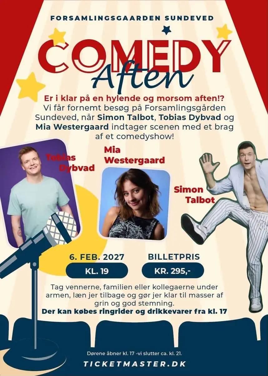 Comedy Evening at Forsamlingsgaarden Sundeved · Forsamlingsgaarden Sundeved, Sønderborg
